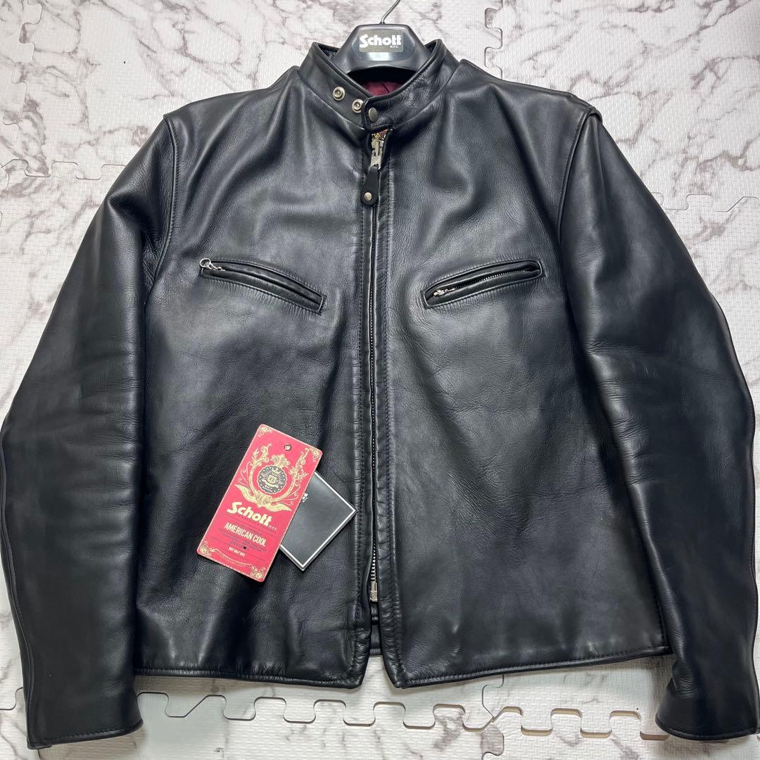 極美品✨【米国製】schott ライダースジャケット　641xx 44 黒 楽天市場】Schott ショット シングル ライダースジャケット 641XX
