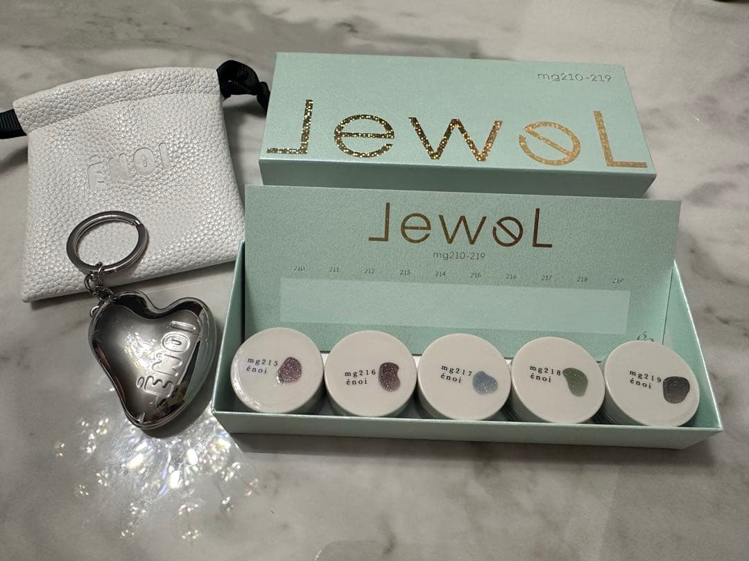 ジェルネイル・ネイルシール enoi jewel jewel & PRISM 20色セット※限定3色＋台紙＋ハートミラー付き – énoi