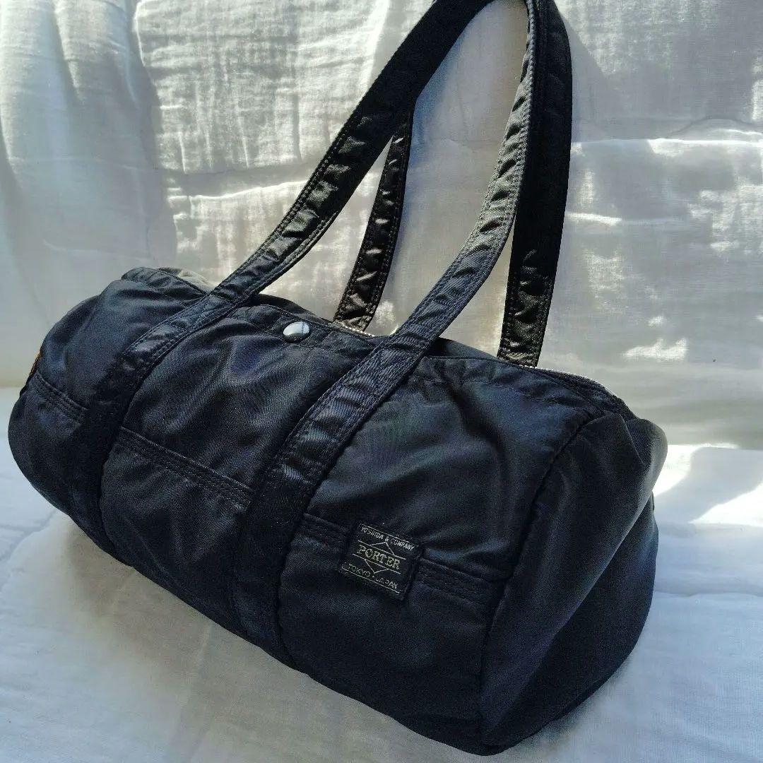 【美品】PORTER タンカー ミニドラムバッグ ドラムバッグ S　黒 新品 タグ付き】ポーター タンカー ミニボストンバッグ ドラムバッグ S