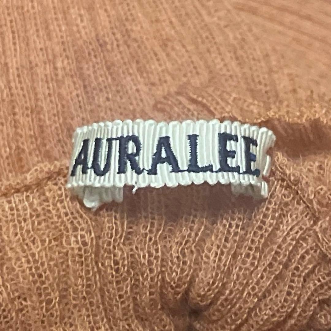 良品 AURALEE オーラリー モヘヤ100% タートルネックニット 日本製