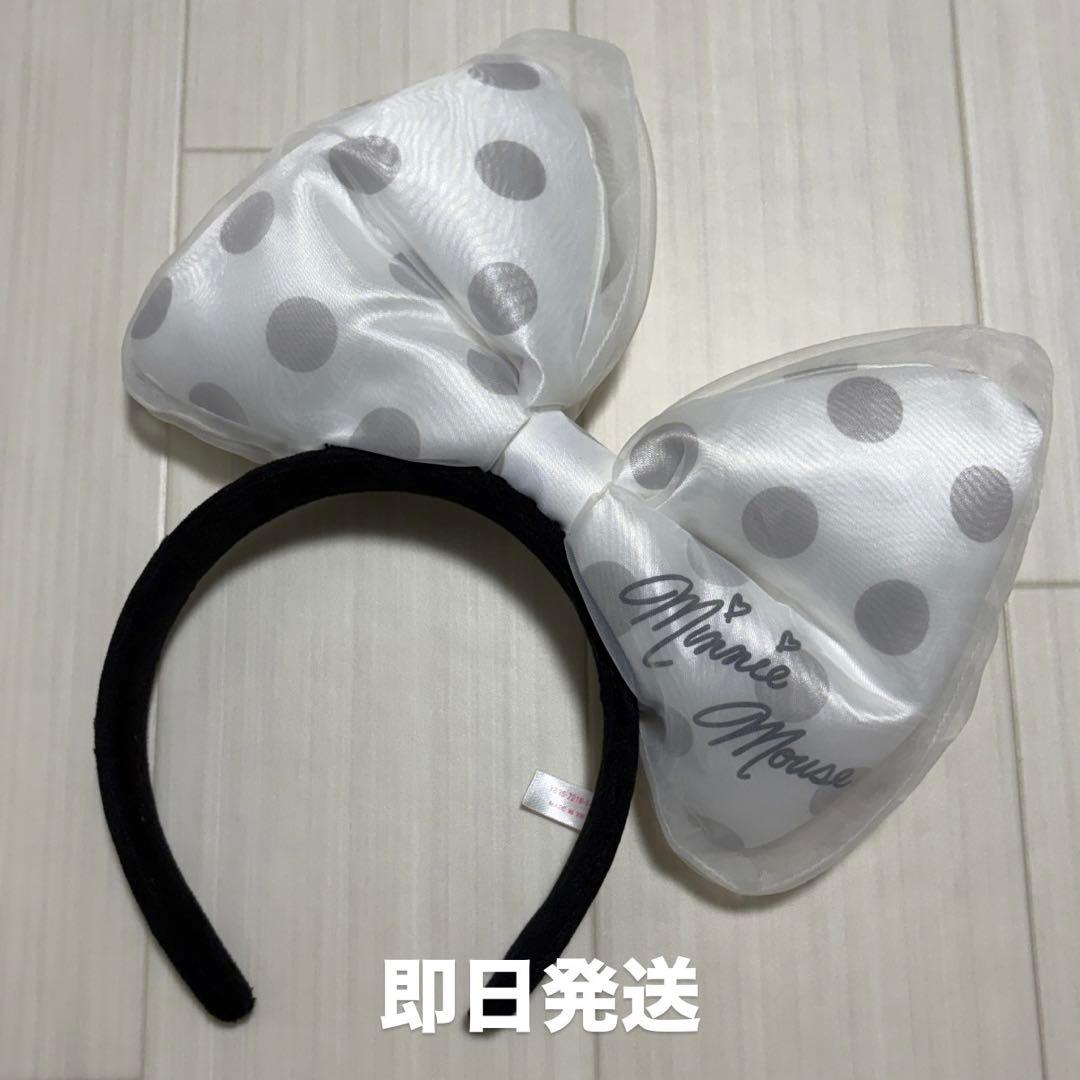 ディズニー 水玉 リボン カチューシャ ミニー - メルカリ