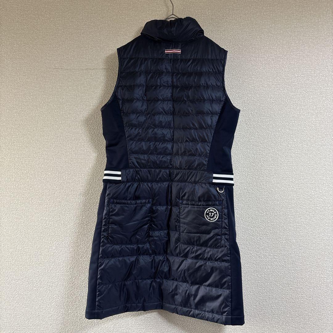 Munsingwear ネイビー ノースリーブ ダウンワンピース マンシング