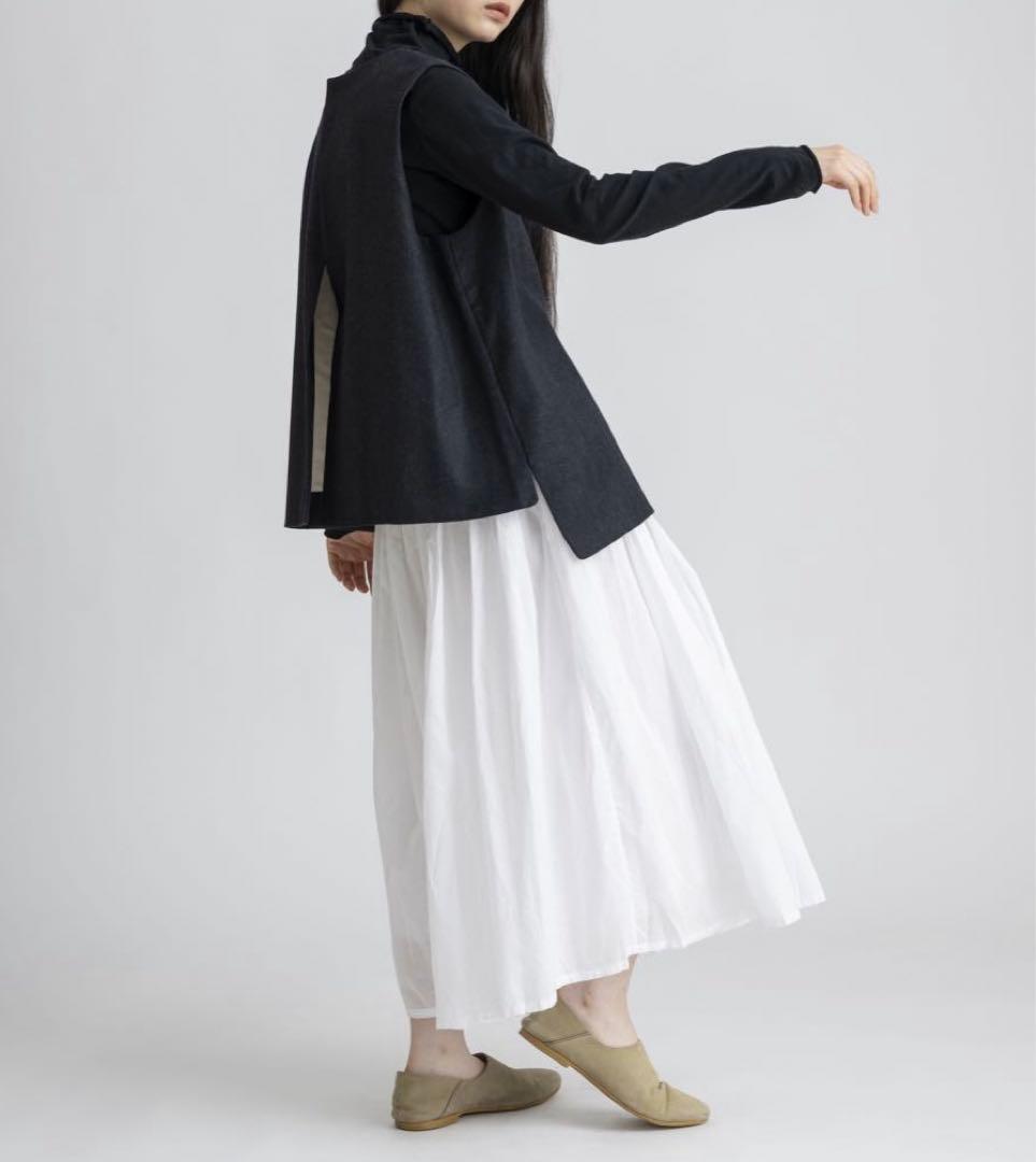 美品◇ francesca amam label ギャザーパンツ/ホワイト ギャザーロングスカート | FRANCESCA AMAM LABEL