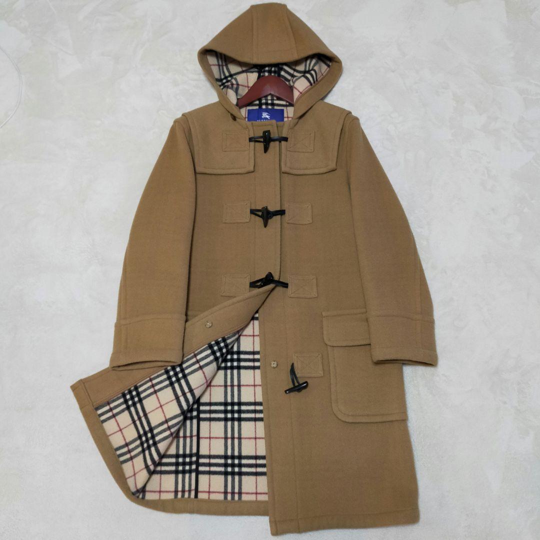美品　BURBERRY　ノバチェック　ダッフルコート　38サイズ 極美品/L】バーバリー ダッフルコート メガノバチェック カシミヤ混