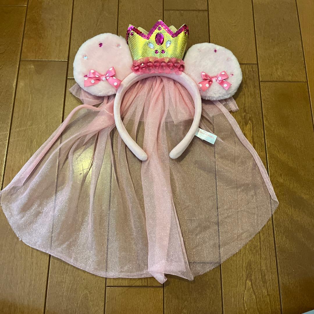 ディズニー ミニー カチューシャ 花嫁 ベール プリンセス ピンク