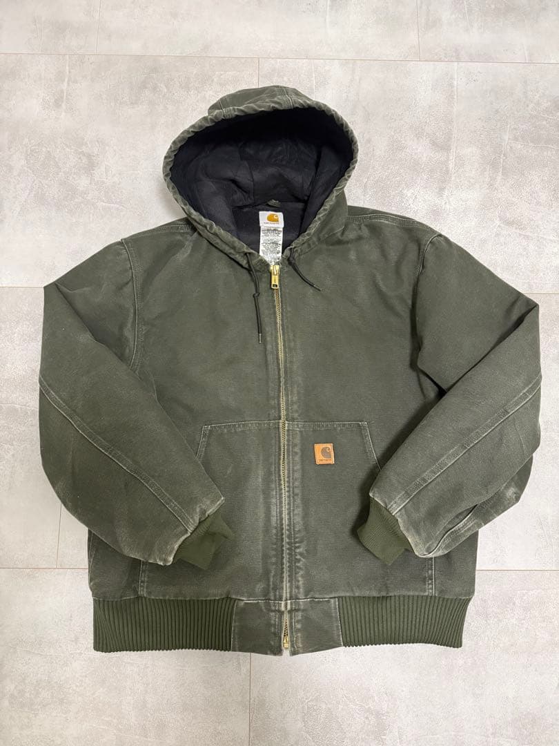 【極上フェード】Carhartt アクティブジャケット J130 モスグリーン 中古・古着通販】CarHartt (カーハート) アクティブジャケット モス