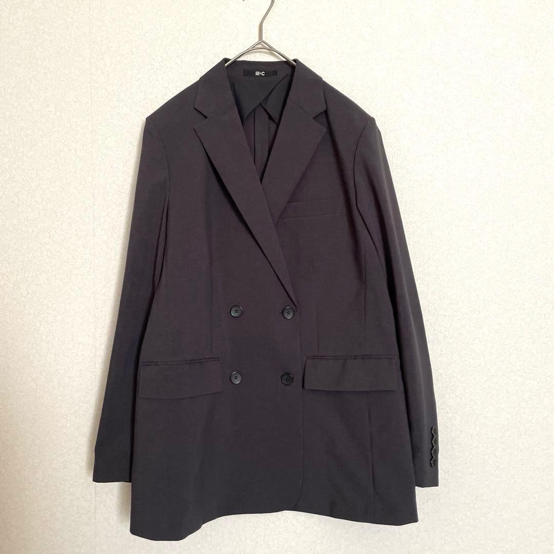 ユニクロ テーラードジャケット UNIQLO C ダブル グレー - メルカリ