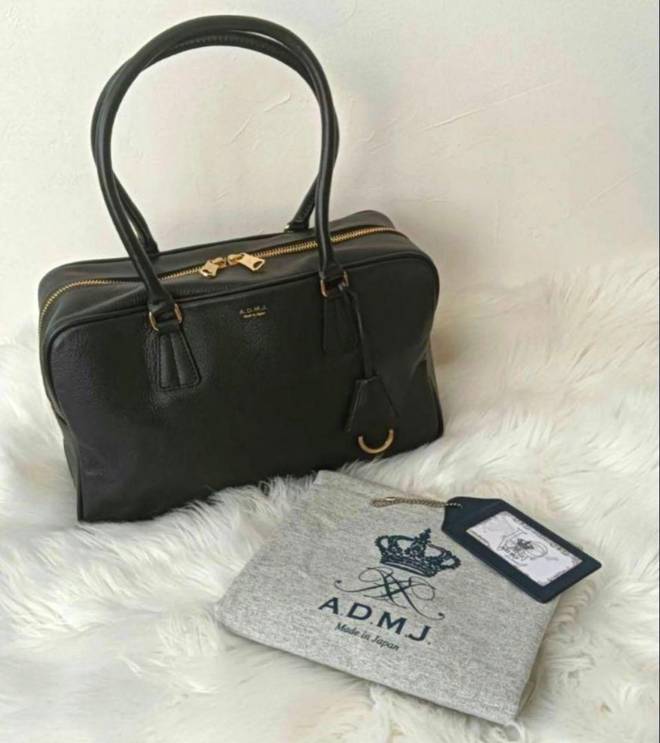 美品✨ADMJ✨ボストンバッグ✨肩がけ✨ハンドバッグ✨アクセソワドゥマドモワゼル A.D.M.J.／アクセソワ・ドゥ・マドモワゼル レオパード柄ボストン