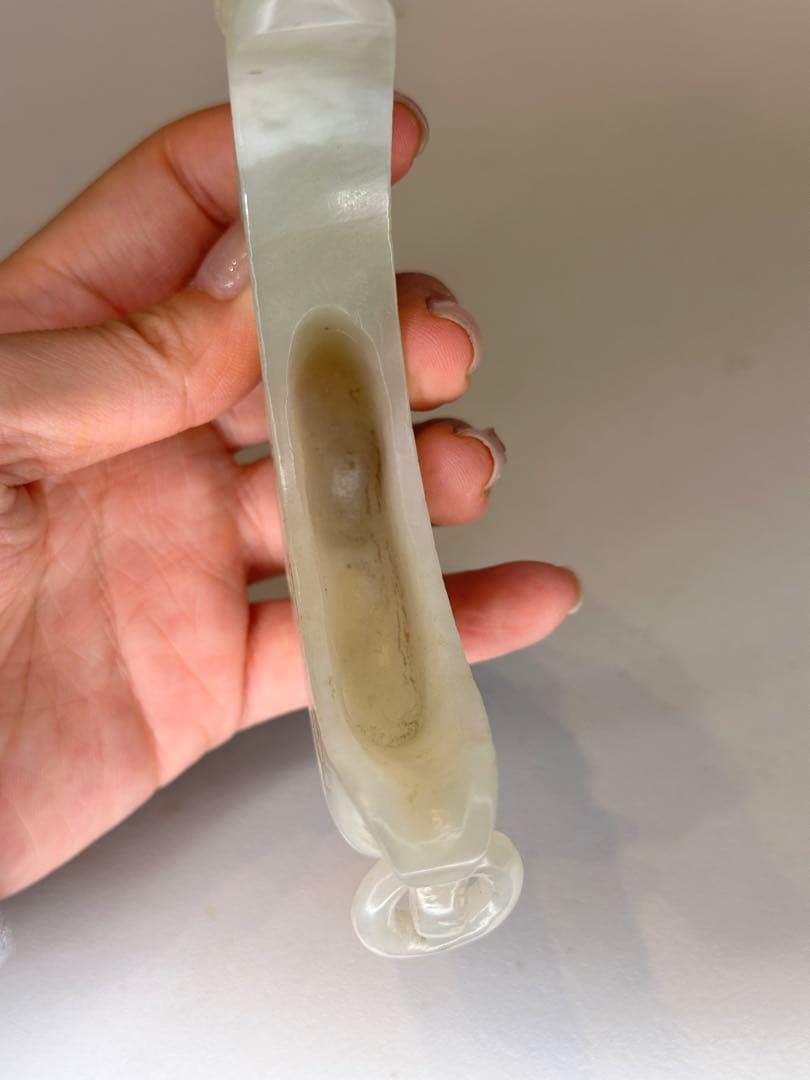 白玉 龍紋 筆架 龍彫 雕刻 文房具 古董品 www.cosaga.com