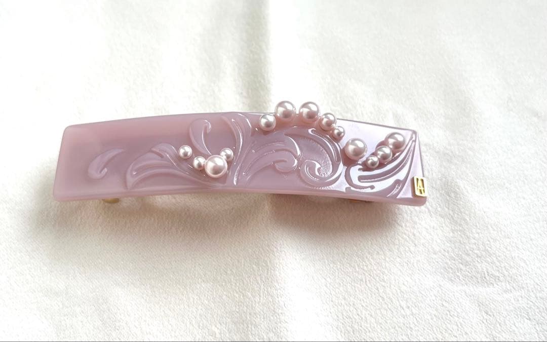 ALEXANDRE DE PARIS 薄紫 パール ヘアクリップ ALEXANDRE DE PARIS（アレクサンドル ドゥ パリ） ヘアクリップ
