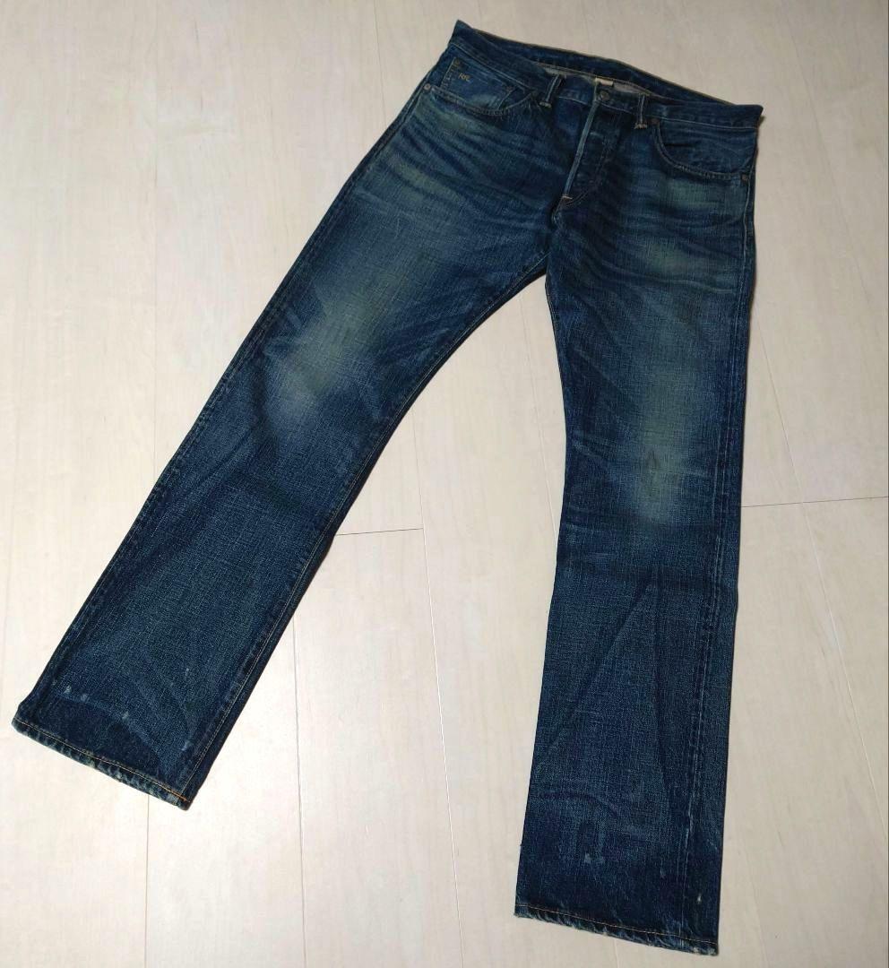 【極美品】RRL(ダブル アールエル) ユーズド加工ジーンズW32L32 2026年最新】Yahoo!オークション -ダブルアールエル rrl デニム 32の