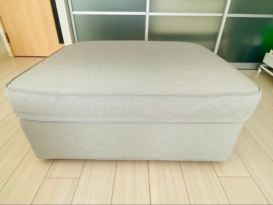 IKEA イケア オットマン 収納付 シーヴィク KIVIK ライトグレー KIVIK シーヴィク オットマン 収納付き, ケーリンゲ グレーターコイズ