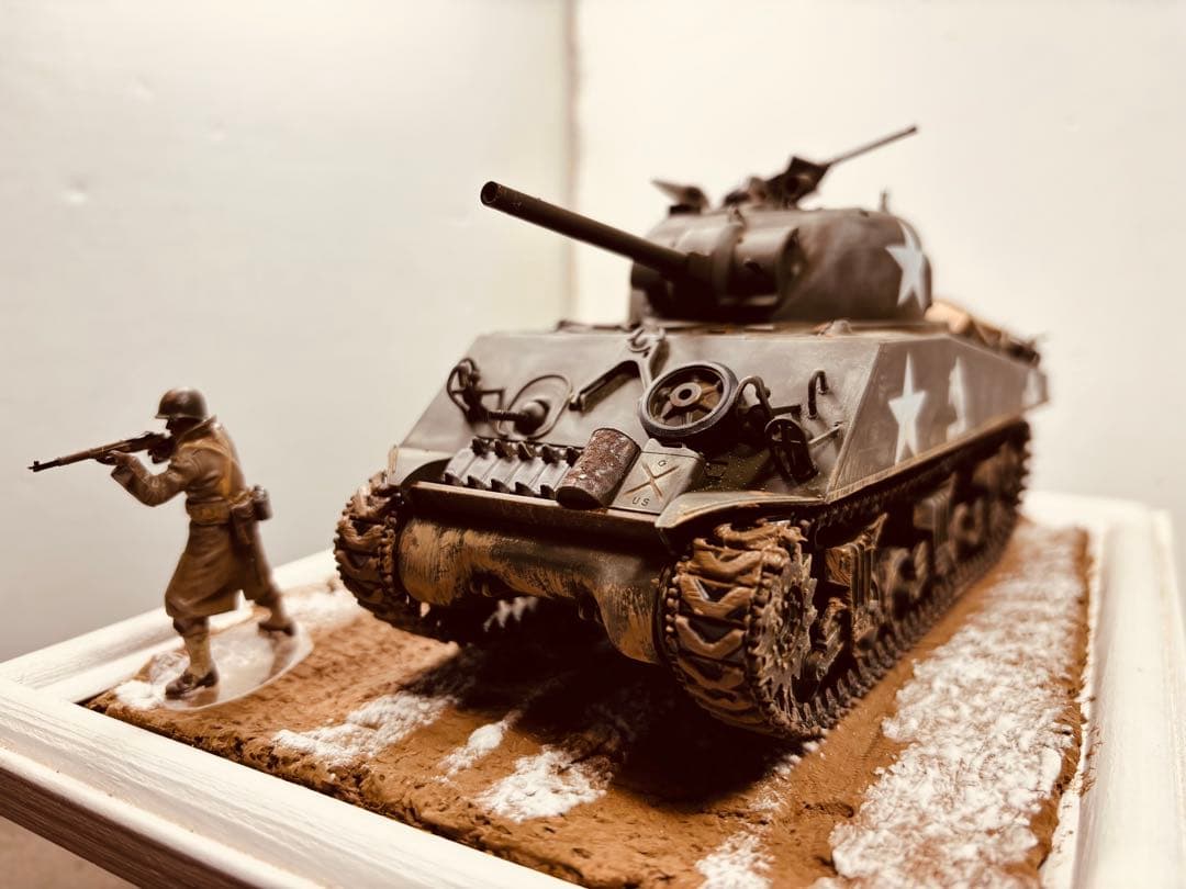 M4 A3シャーマン戦車 1/35 スケール ジオラマ - メルカリ
