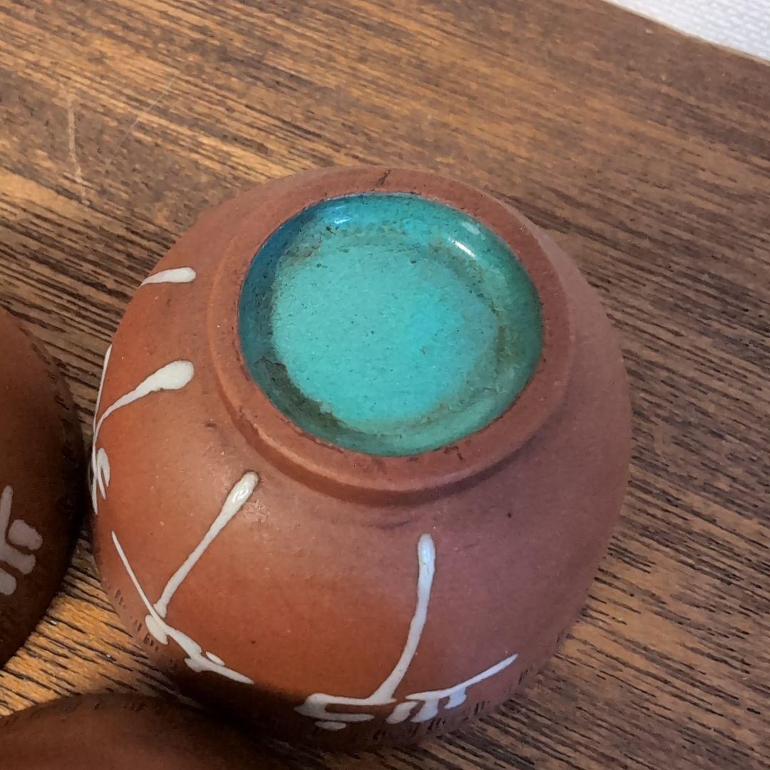 中国古玩 朱泥 盃 3点 煎茶器 骨董 宣興 茶道具 茶器 均窯