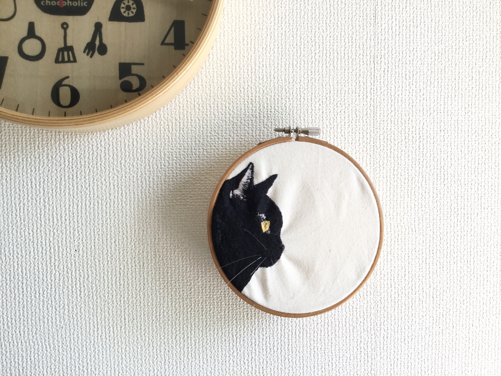 ホワイトタイガー 刺繍枠飾り - onineko embroidery | minne byGMO
