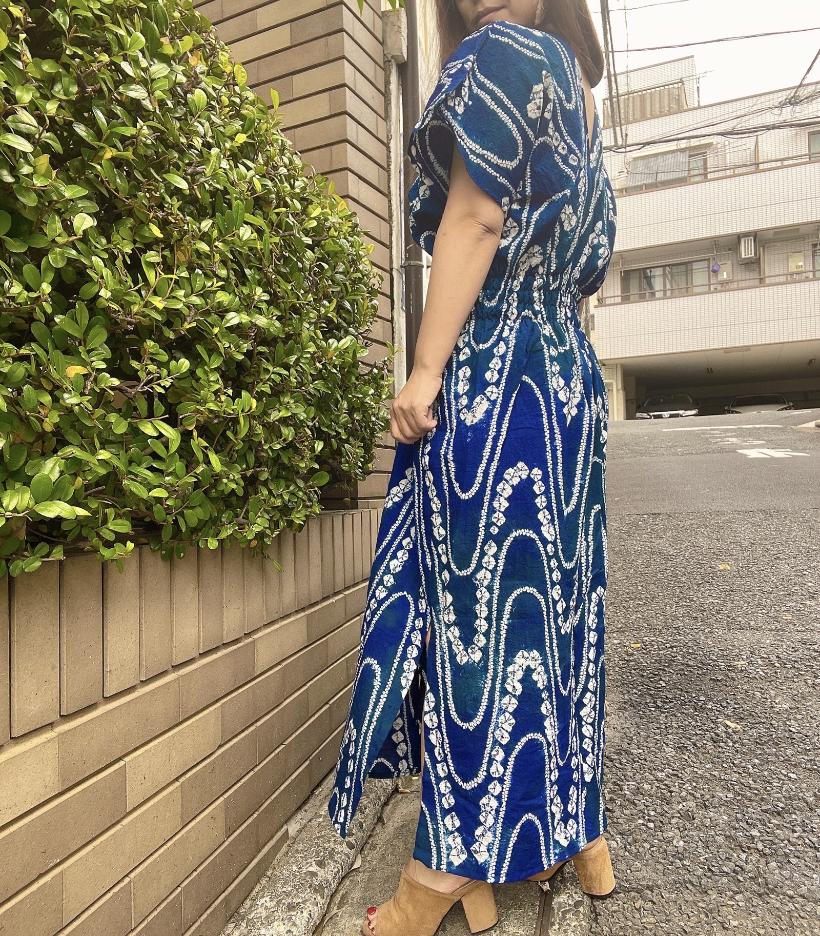 専用です 浴衣 リメイク 有松絞り ワンピース ハンドメイド ロング
