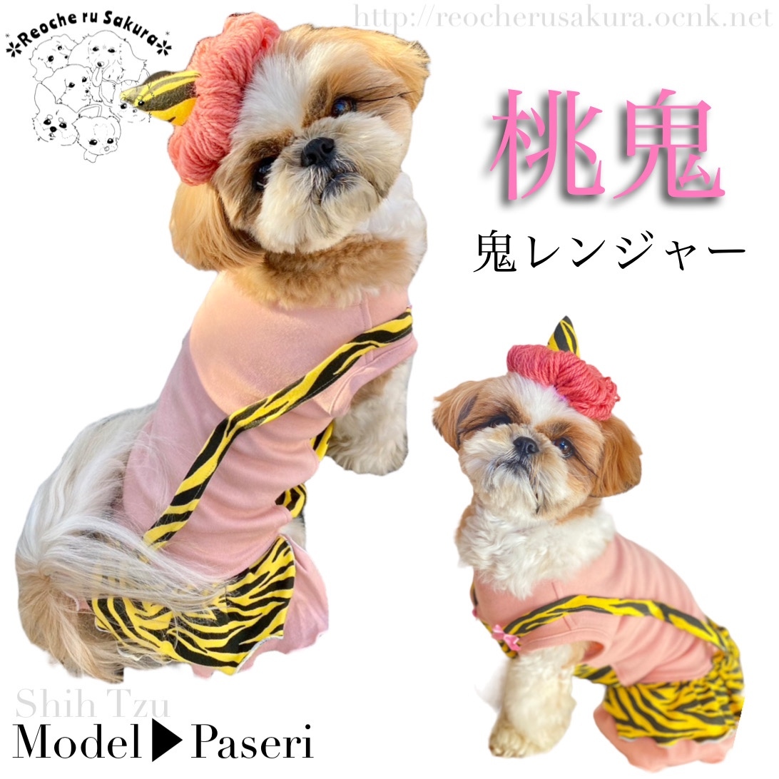 鬼レンジャー 犬服 節分 わんこ オーダー ハンドメイド インスタ映え