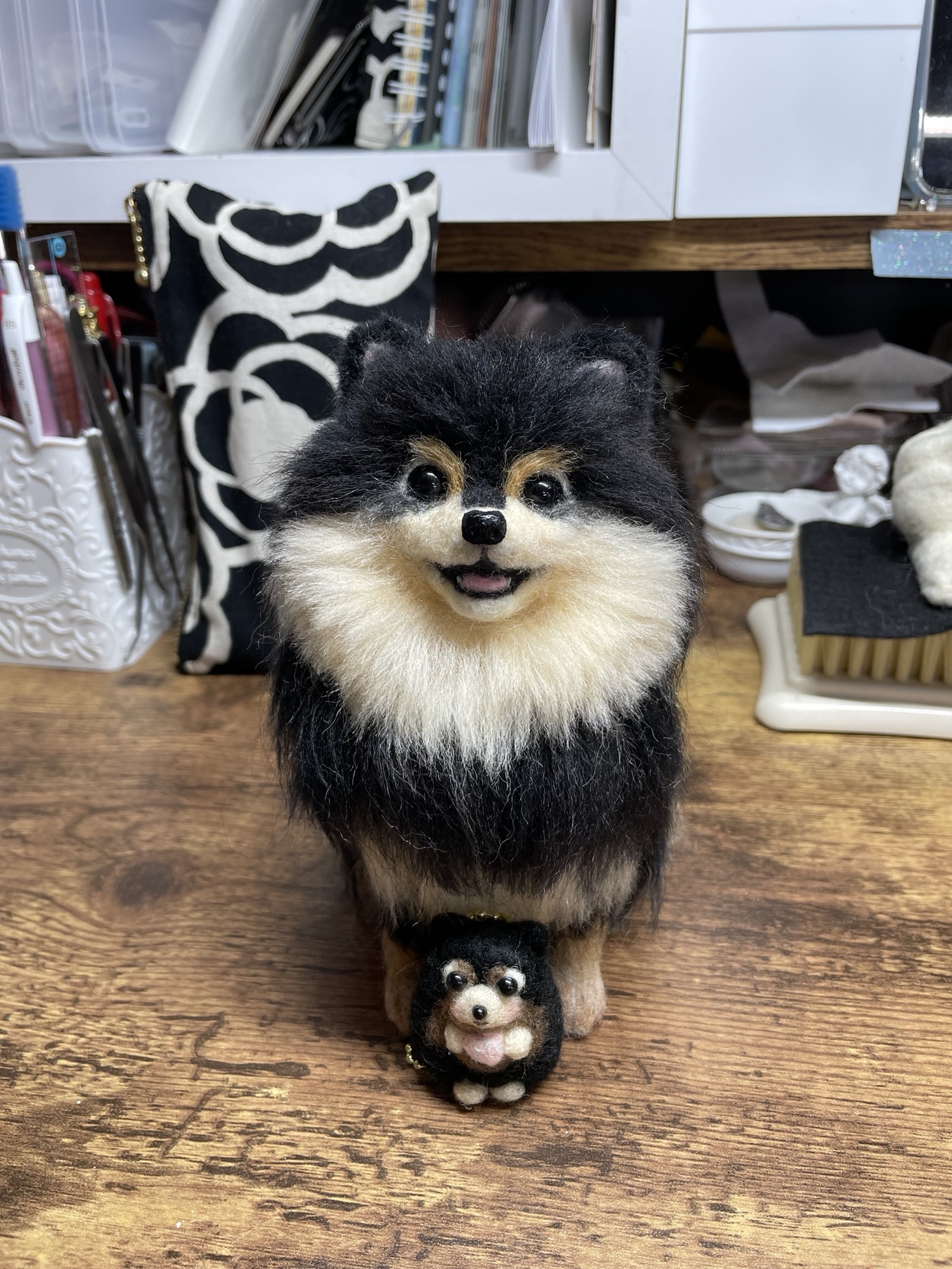 ホワイトミニチュアシュナウザー⭐️シュナウザー⭐️羊毛フェルト犬