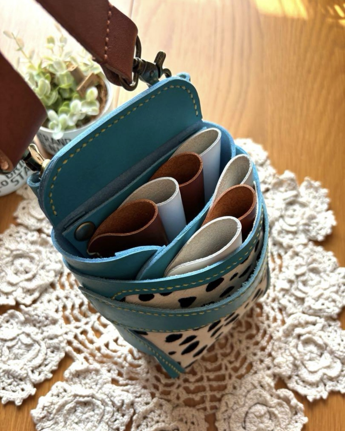 ◇受注生産◇ シザーケース ハラコ 7丁差し 牛革 本革 トリマー 美容師
