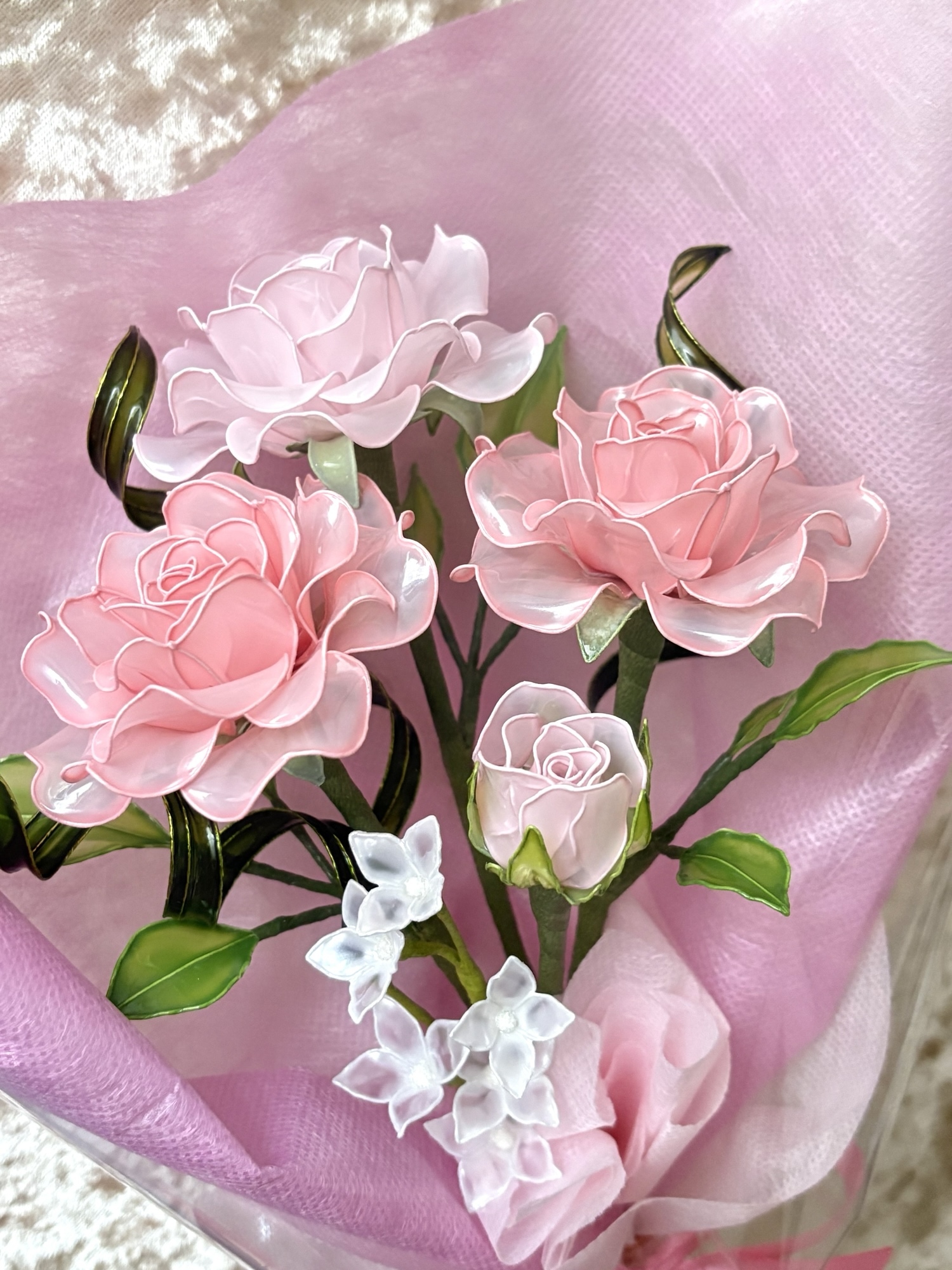 アメリカンフラワー 薔薇の花束ミニサイズ ～ディップフラワー～ バラ