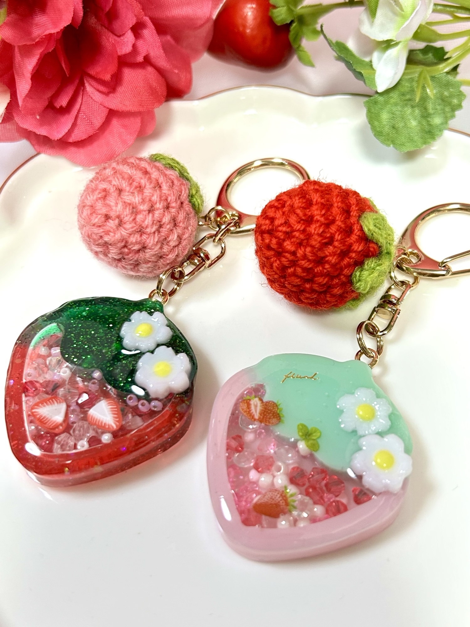 レジン ドロップキーホルダー グリーン - KIRARA-777'S GALLERY