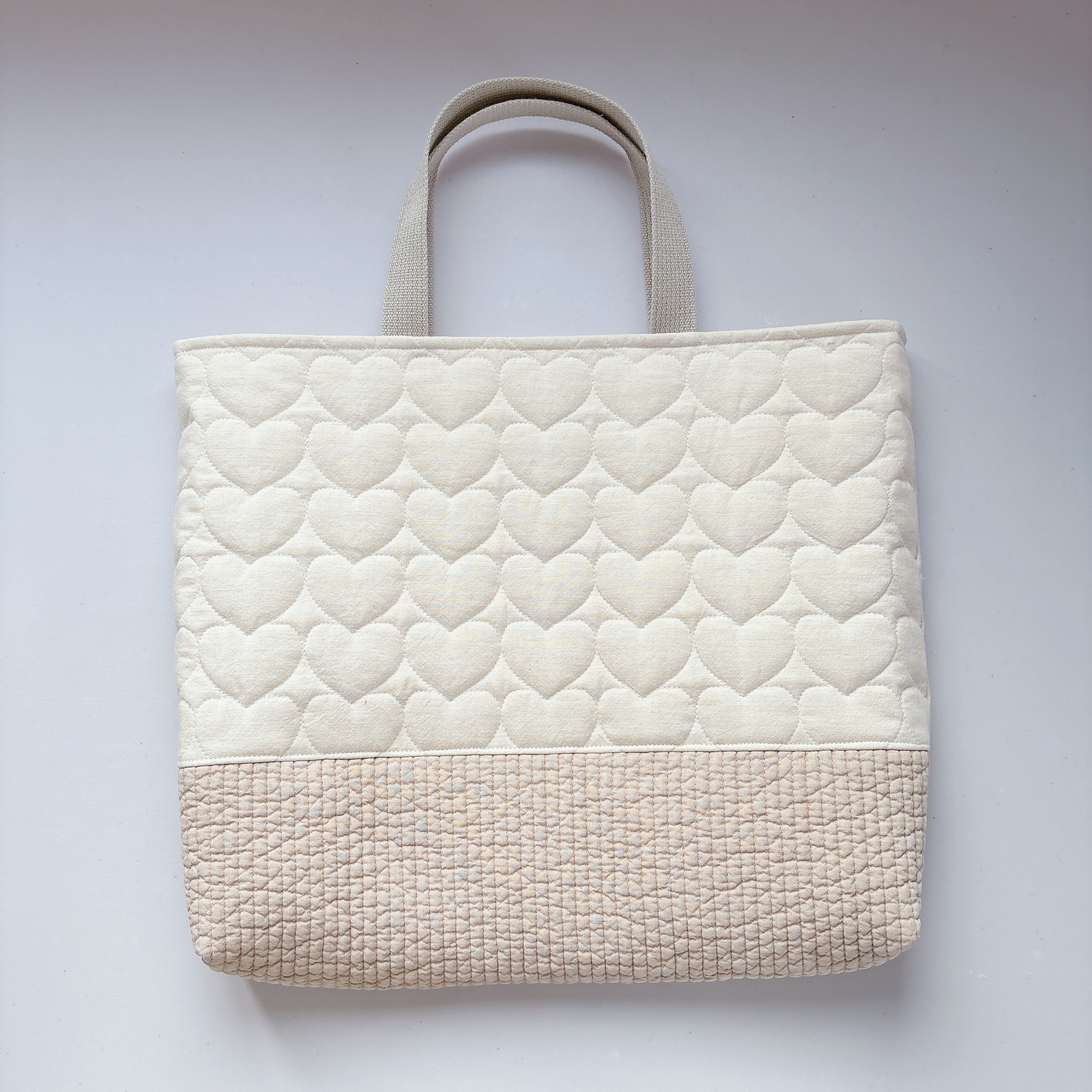 レッスンバッグ ヌビ ハート キルト 登園バッグ - aoriry | minne
