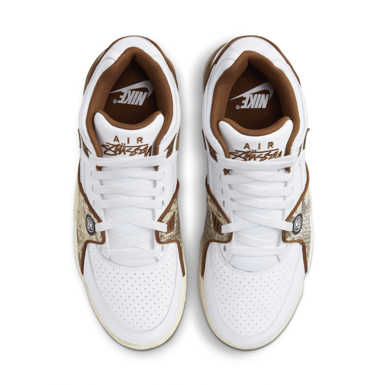 Air Flight '89 Low x Stüssy 'White and Pecan' (FD6475-100) Release