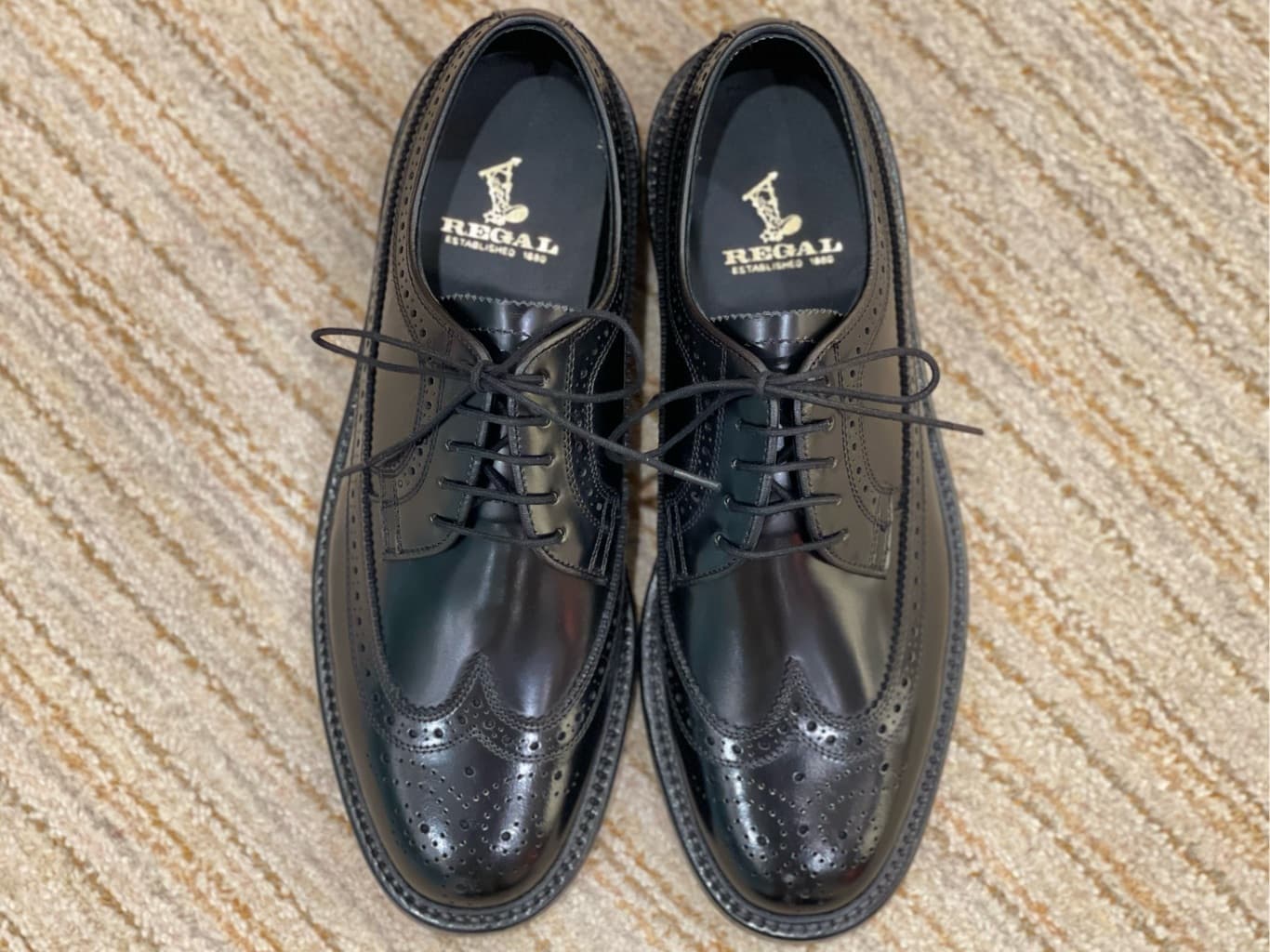 MEN'S】REGAL Boots Mark ウィングチップ New 「2589」 BLACK | 靴の