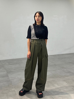ワイドタックカーゴパンツ(1 KHAKI): : ウィメンズ｜UNITED TOKYO