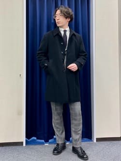 特価】【WEB限定価格】尾州産 カシミヤ混ステンカラーコート LES MUES