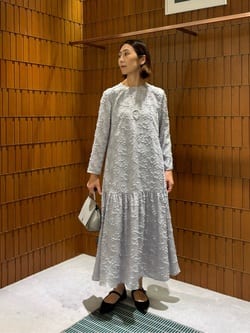 マーガレットカットジャカード フレアギャザーワンピース（Ballsey