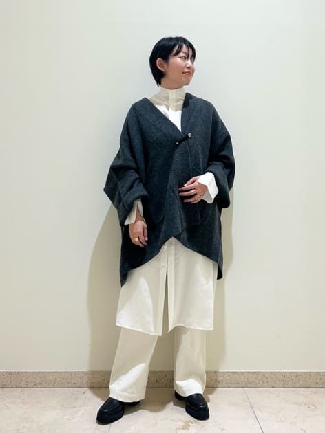 □セルロースシルクブロード ハイネックロングシャツ