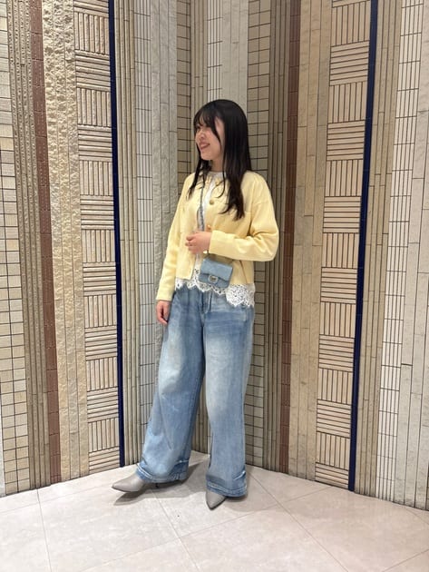 スタッフコーディネート】ハーフジップミニニットワンピース｜sae