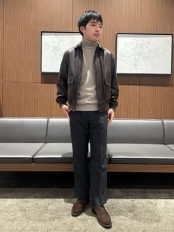 別注】＜LOEFF＞ メンズ ラムレザー フライトジャケット