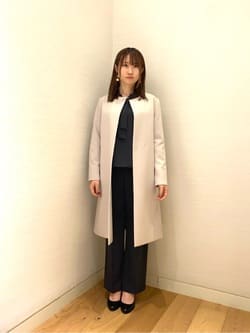 ダブルクロス ノーカラー ベルトコート ＜A DAY IN THE LIFE＞