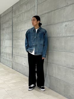 HYKE＞DENIM JACKET / TYPE1 REGULAR FIT/ウォッシュド デニムジャケット