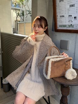 金ボタンシャギーミディジャケットコート｜ルミネのファッション通販