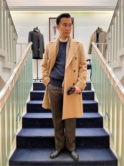 キャメルヘア ダブルブレスト ポロコート | Brooks Brothers Japan