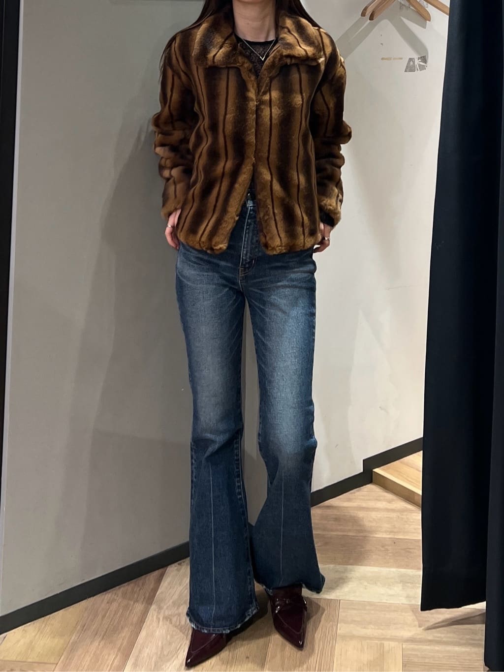 FAUX FUR スタンドカラージャケット｜マウジーの通販｜&mall（アンド