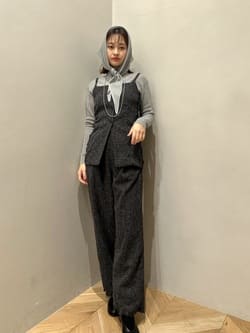 STYLEMIXER | フリンジツイードベスト (キャミソール ) |SHEL'TTER
