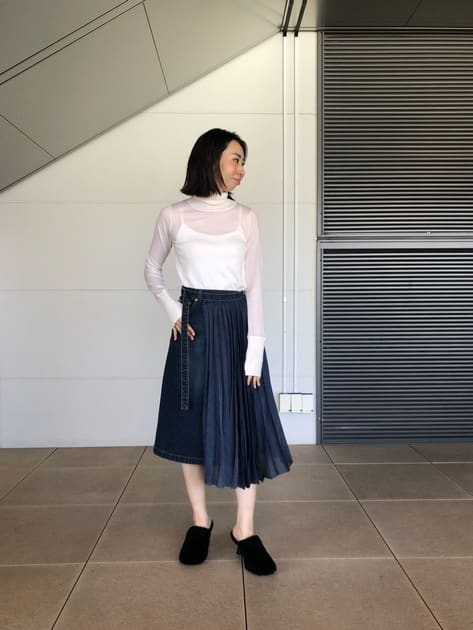 SACAI / プリーツデニムスカート｜ESTNATION ONLINE STORE