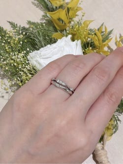 結婚指輪】Pt999 ダイヤモンド リング＜ “Wish upon a star®” カード