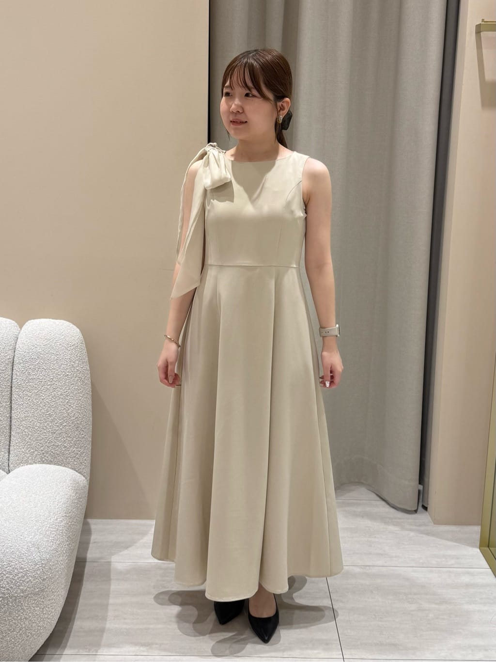一部店舗限定】肩リボンロングワンピース｜OUTLET / アウトレット