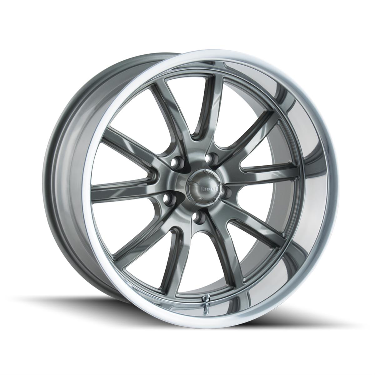 Ridler 650-7861G Ridler 650 Series Gloss Gray Wheels with Polished