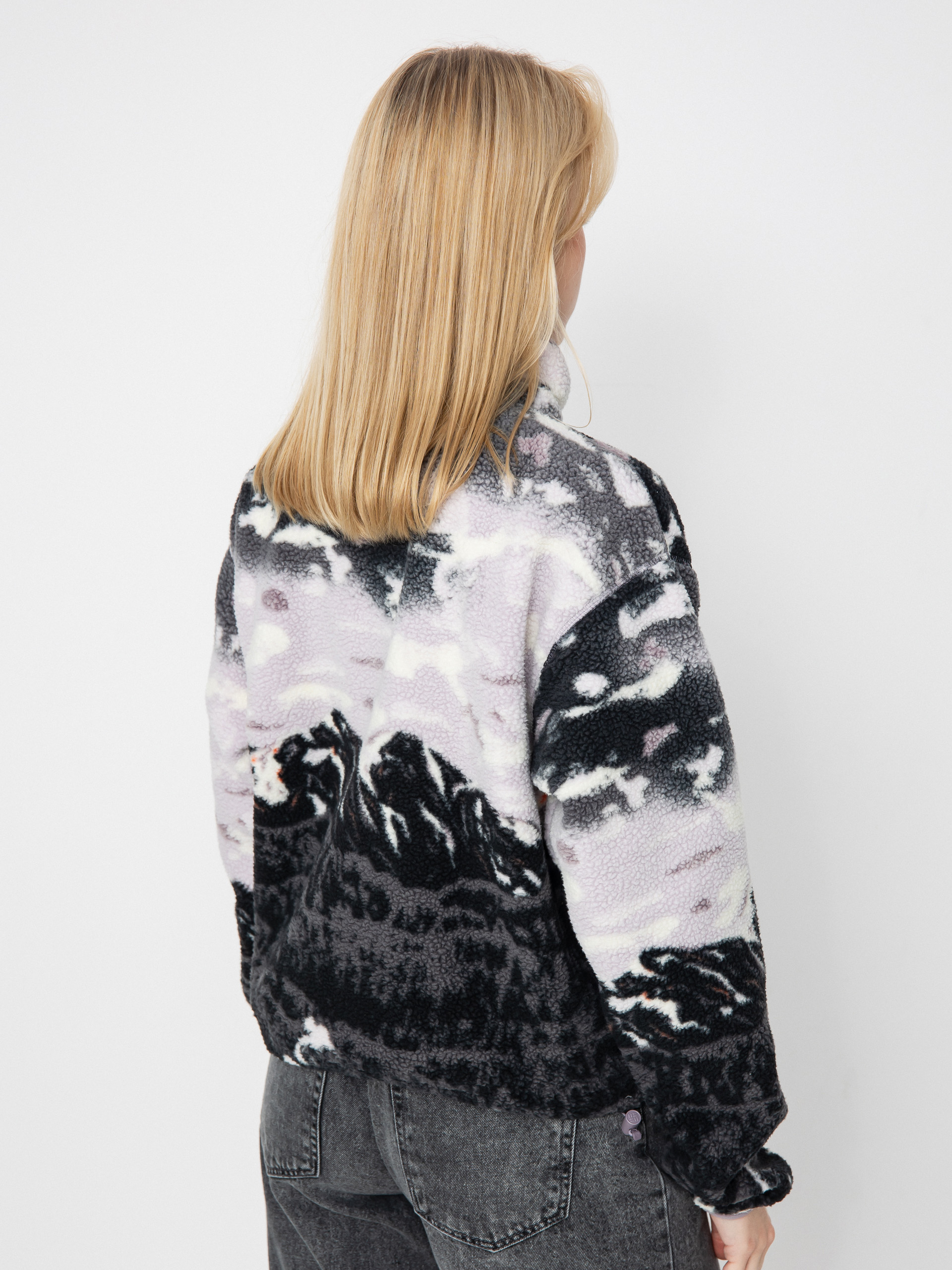 Columbia Helvetia II Printed Cropped Half Snap Wmn Fleece - violet
