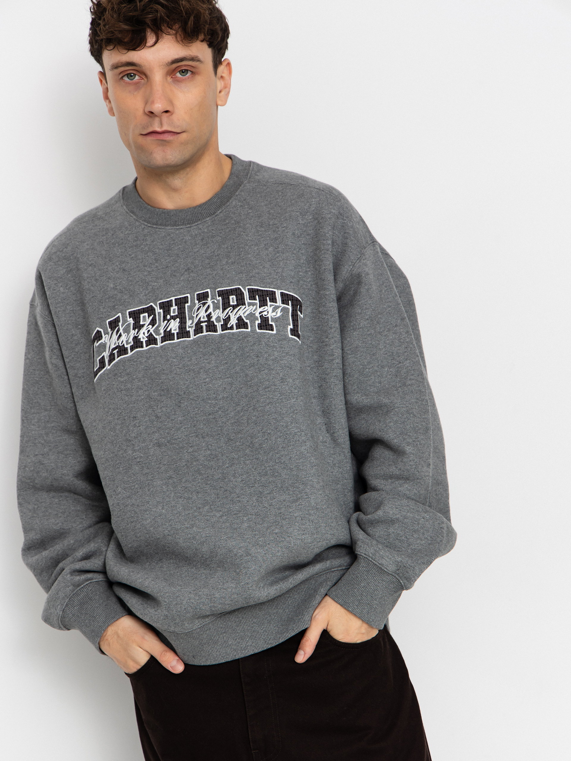 Carhartt WIP Sweatshirt Big School - grey (dark grey heather)