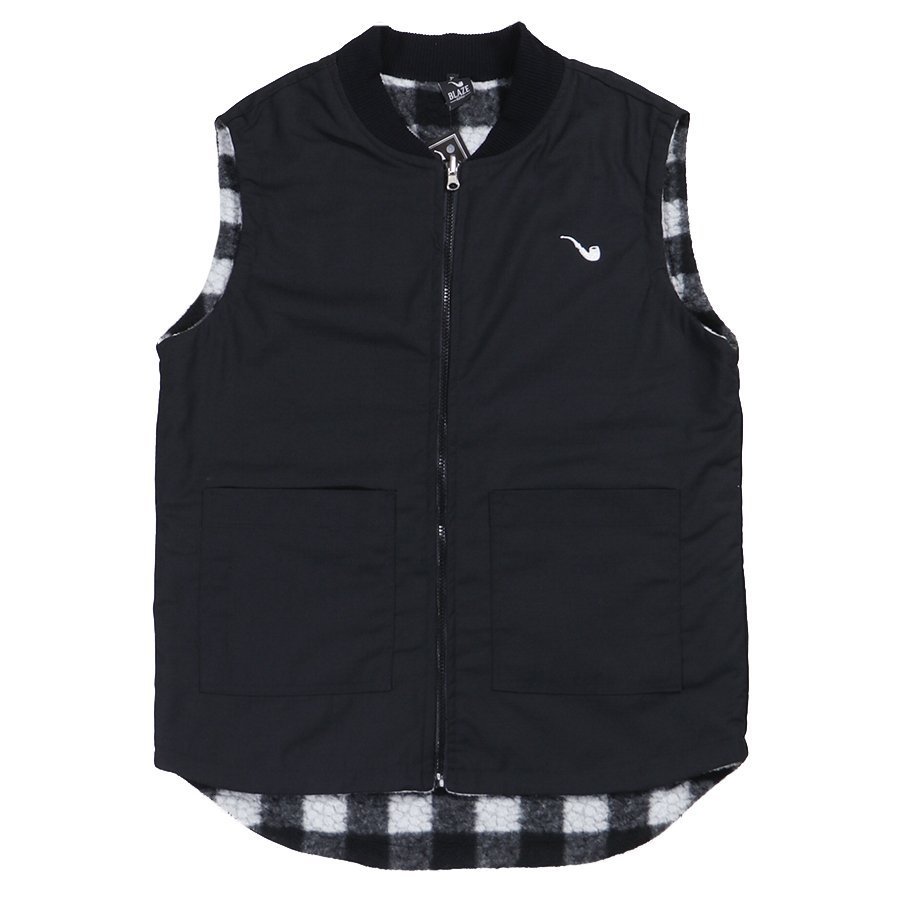 Colete Blaze Vest Hout Reversible Preto/Xadrez - Rock City