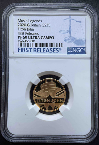 2020年 イギリス 25ポンド金貨 プルーフ ミュージック・レジェンズ