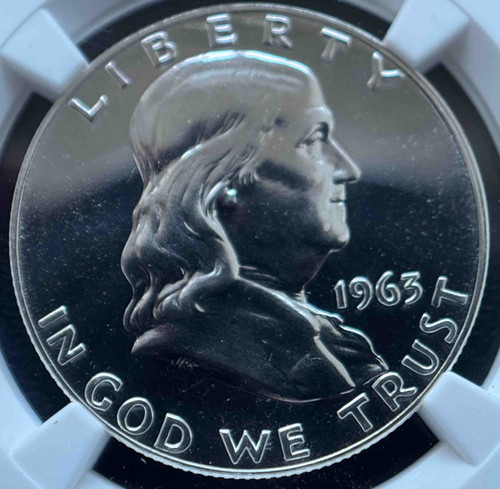 1963年 フランクリン ハーフダラー銀貨 PF68 NGC認定【アメリカ合衆国