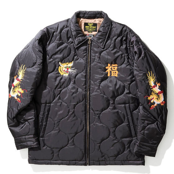 HOUSTON Nylon Rip Vietnam Jacket Black | Pereffs